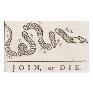 Join, or Die Flag Rectangular Sticker