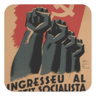 Join the Socialist Unity Party_Propaganda Poster Square Sticker