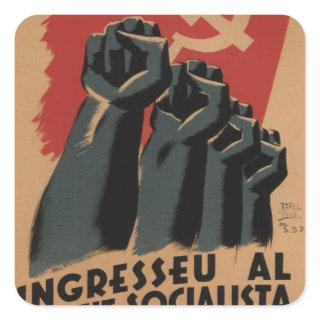 Join the Socialist Unity Party_Propaganda Poster Square Sticker