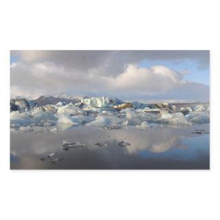 Jokulsarlon glacier lake Iceland rectangle sticker