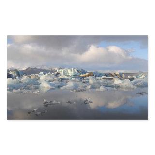 Jokulsarlon glacier lake Iceland rectangle sticker