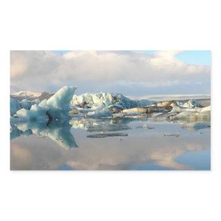 Jokulsarlon iceberg lake rectangle sticker