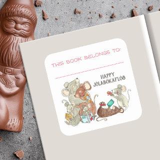 Jolabokaflod Mice Book Belongs To Square Sticker