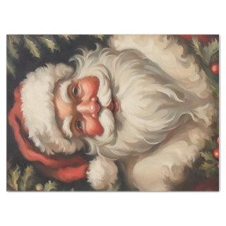 Jolly Santa's Christmas Cheer: Festive Decoupage  Tissue Paper