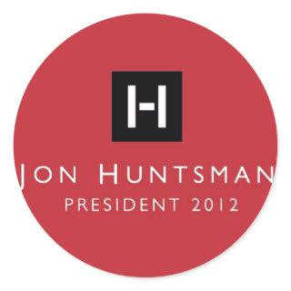 Jon Huntsman 2012 President Classic Round Sticker