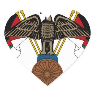 Jordan Coat of Arms Heart Sticker
