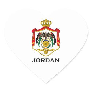 JORDAN - emblem/flag/coat of arms/symbol Heart Sticker