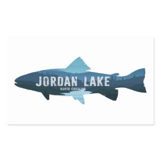 Jordan Lake North Carolina Fish Rectangular Sticker