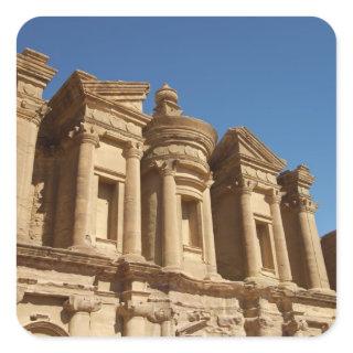 Jordan, Petra, The Monastery, Al Deir. 2 Square Sticker