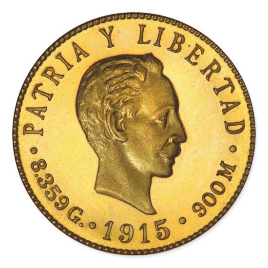 Jose Marti coin (1915) Classic Round Sticker