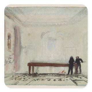 Joseph Mallord William Turner | Billiard players a Square Sticker