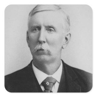 Joseph McCoy (1837-1915) (b/w photo) Square Sticker