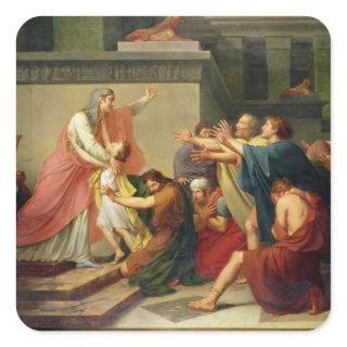 Joseph Recognised by his Brothers Square Sticker