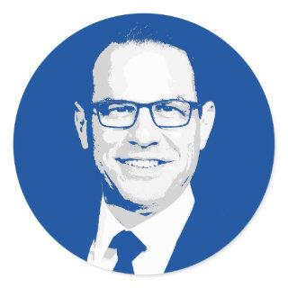 Josh Shapiro Bust Classic Round Sticker