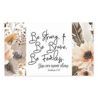 Joshua 1 9 Be Strong Be Brave Bible Verse Rectangular Sticker
