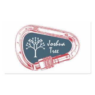 Joshua Tree Climbing Carabiner Rectangular Sticker