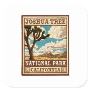 Joshua Tree National Park Outdoor Vintage Square Sticker
