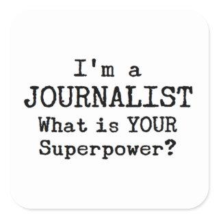 journalist square sticker