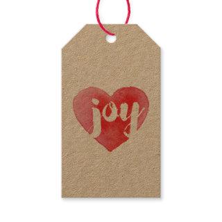 Joy Heart Holiday Tags