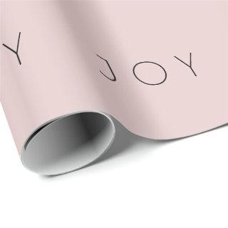 Joy Minimalist Rose Gold Black Typography Pattern