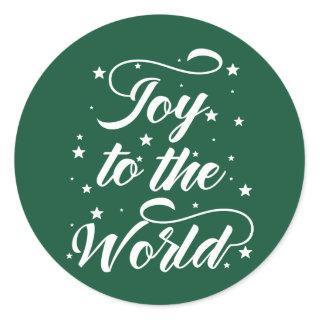 joy to the world Christmas Classic Round Sticker