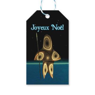 Joyeux Joyeux Noёl - Fractal Inuit Hunter Gift Tags