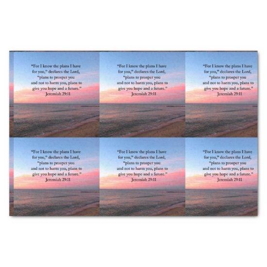 JOYFUL JEREMIAH 29:11 SUNRISE TISSUE PAPER