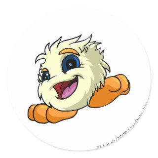 JubJub White Classic Round Sticker