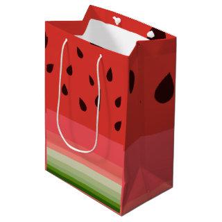 Juicy Delicious Ripe Watermelon With Seeds Design Medium Gift Bag