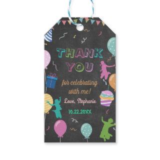 Jump Birthday Chalkboard Kid Trampoline Party Gift Tags
