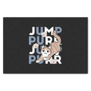Jump Purr Jump: Playful Cat Design with Fun Art Tissue Paper