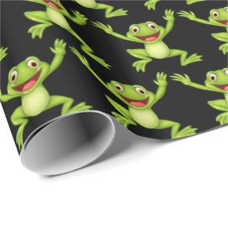 Jumping Frogs On Black