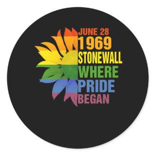 June 28 1969 Stonewall Where Pride Began Classic Round Sticker