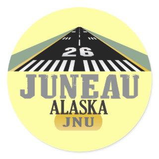Juneau Alaska - Airport Runway Classic Round Sticker