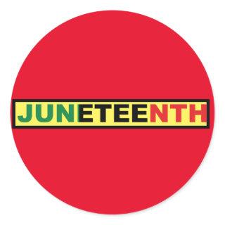 Juneteenth Classic Round Sticker