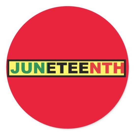 Juneteenth Classic Round Sticker