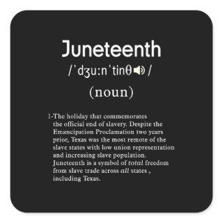 juneteenth definition square sticker