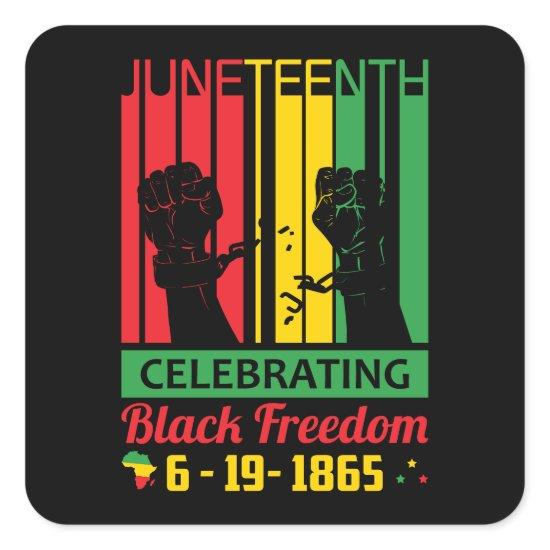 Juneteenth | June 19, 1865 | Black Freedom Square Sticker