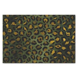 Jungle Green Yellow Cheetah Leopard Pattern Tissue Paper