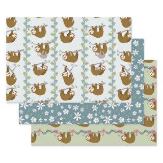 Jungle Sloths Tropical Vines  Sheets