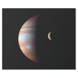 Jupiter Gas Giant Planet & Io Galilean Moon