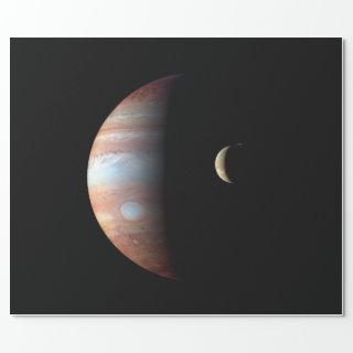Jupiter Gas Giant Planet & Io Galilean Moon
