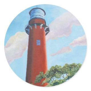 Jupiter Lighthouse Classic Round Sticker