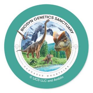 Jurassic World | Biosyn Genetics Sanctuary Classic Round Sticker