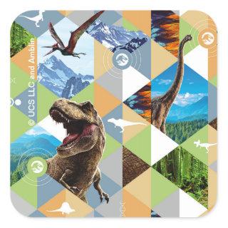 Jurassic World | Biosyn Genetics Sanctuary Pattern Square Sticker