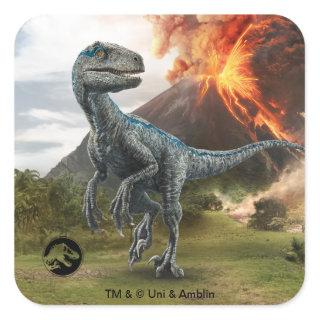 Jurassic World | Blue Square Sticker