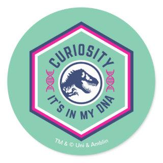 Jurassic World | Curiosity, It's in my DNA Classic Round Sticker