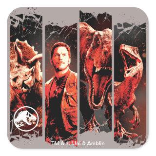 Jurassic World | Escape Graphic Square Sticker