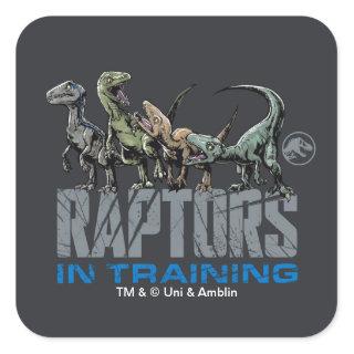 Jurassic World | Raptors in Training Square Sticker