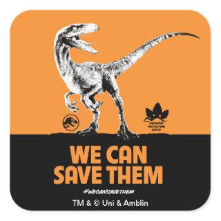 Jurassic World | We Can Save Them Square Sticker
